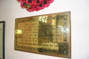 Plaque in Teigh Church