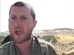 "I'll give you one in the head," threatens the soldier who lost his composure (Screen shot).